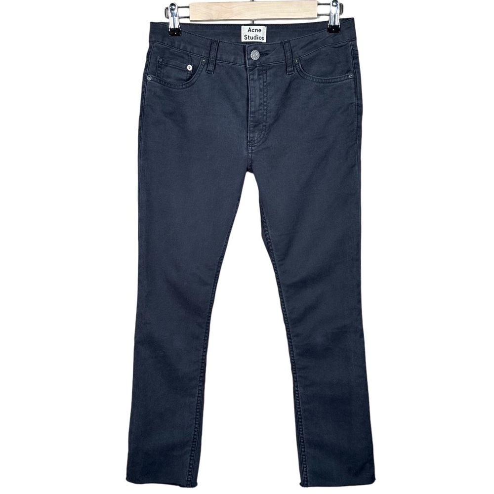ACNE STUDIOS Flex Ups Straight Ankle Crop Jeans in black